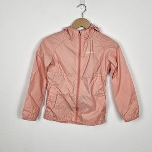 Columbia Girls' Switchback Jacket Coral Pink Size M 10-12 Lightweight Wind Rain